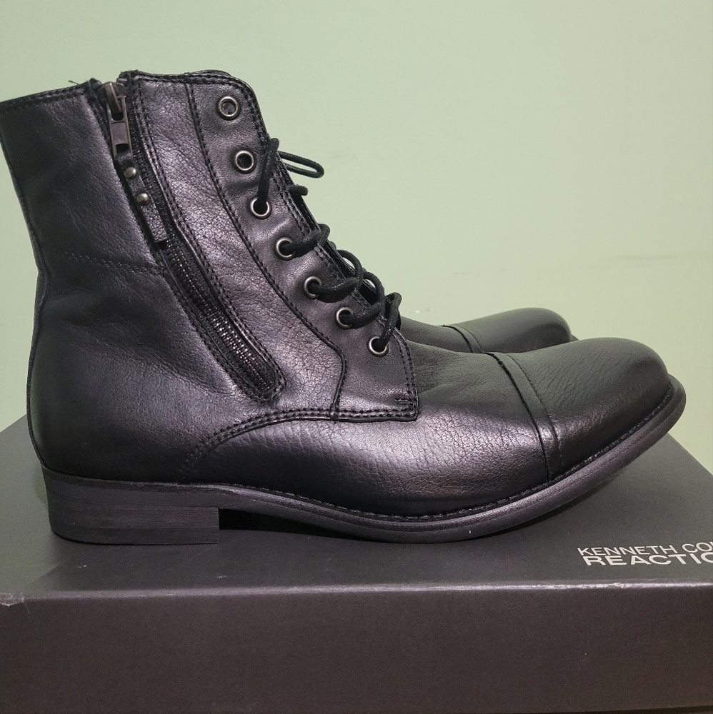 Kenneth Cole boots biker military Hit Men 8.5